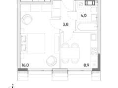 1-ком, 32.7 кв.м., 6/7эт.