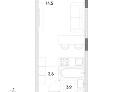 Студия, 22 кв.м., 7/7эт.