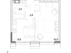 1-ком, 32.5 кв.м., 7/7эт.