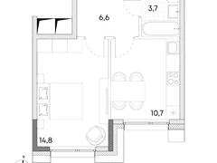 1-ком, 35.8 кв.м., 5/7эт.