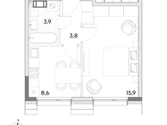 1-ком, 32.2 кв.м., 6/7эт.